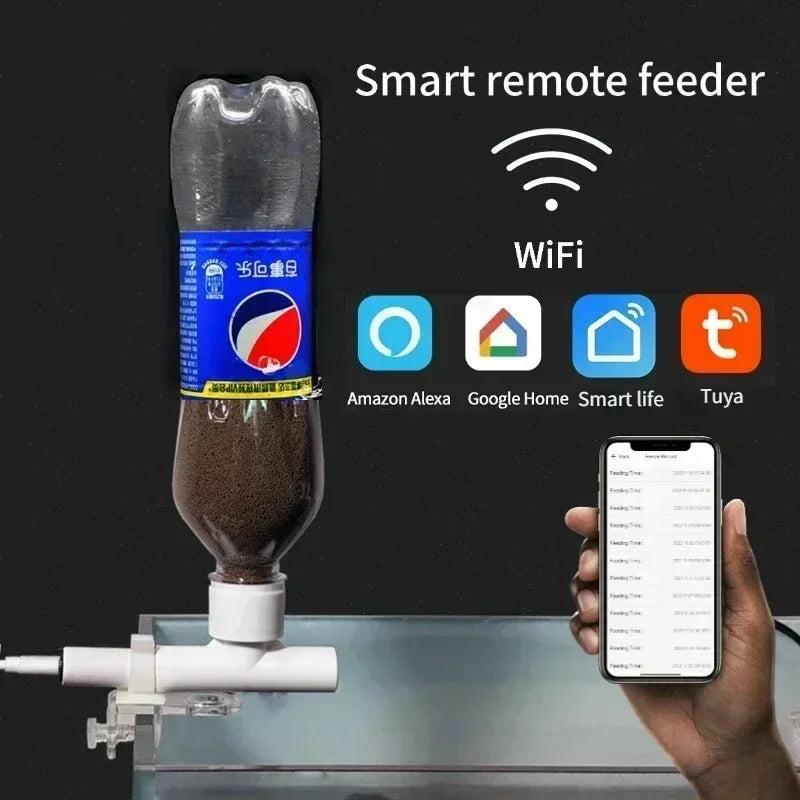 Best Automatic Fish Feeder - WiFi Smart Feeder for Aquarium, Timed Remote Control Fish Tank Food Dispenser Fish Shrimp Feeding