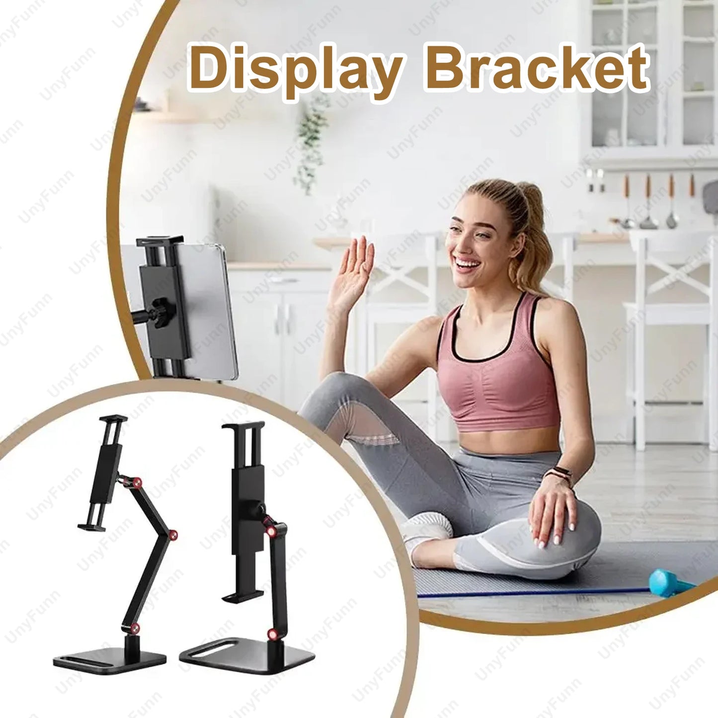 Soporte de monitor portátil extensible ajustable para ordenador portátil, juegos, escritorio, abrazadera, soporte de expansión de pantalla vertical externa para teléfono