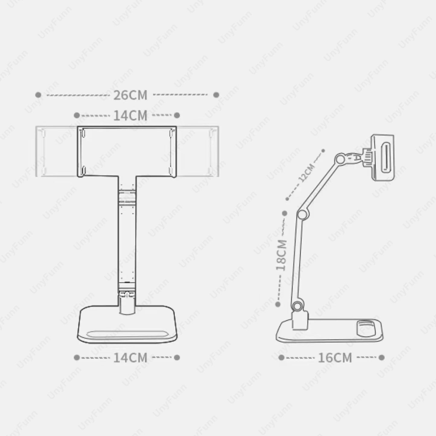 Soporte de monitor portátil extensible ajustable para ordenador portátil, juegos, escritorio, abrazadera, soporte de expansión de pantalla vertical externa para teléfono