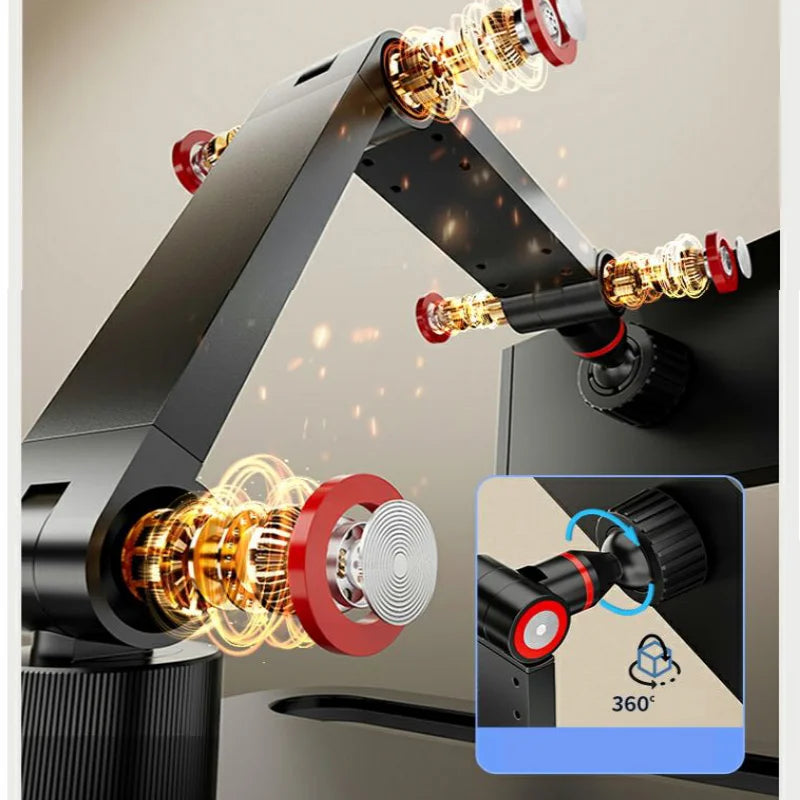 Soporte de monitor portátil para pantalla de 12 a 17,3 pulgadas, sin perforaciones, ajustable, para portátil, gaming, extensible, con abrazadera de escritorio