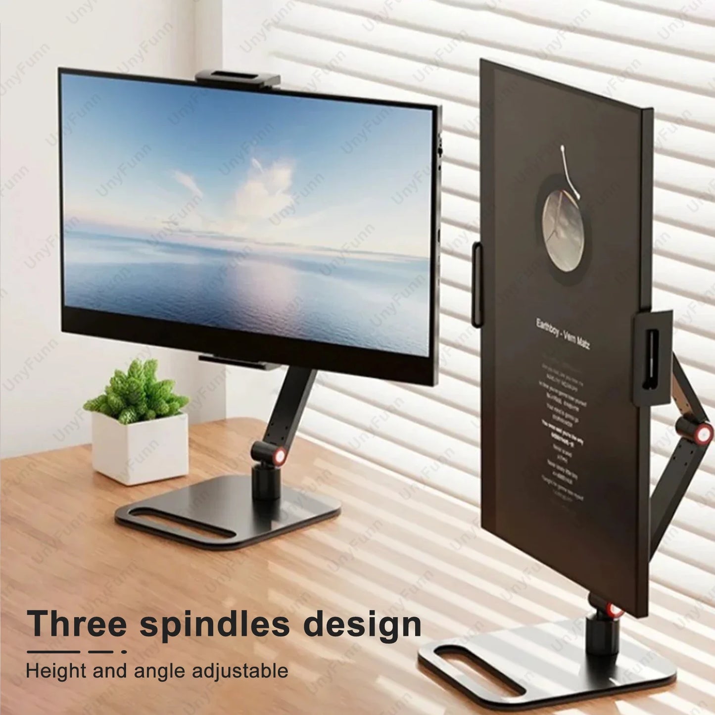 Soporte de monitor portátil extensible ajustable para ordenador portátil, juegos, escritorio, abrazadera, soporte de expansión de pantalla vertical externa para teléfono